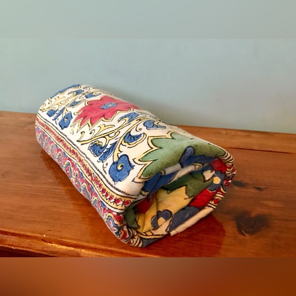 Flaw Beautiful Vibrant Color Cotton Twin Size Bedding Made In Pakistan Karavan - Picture 2 of 13